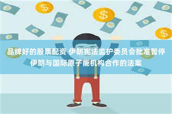 品牌好的股票配资 伊朗宪法监护委员会批准暂停伊朗与国际原子能机构合作的法案