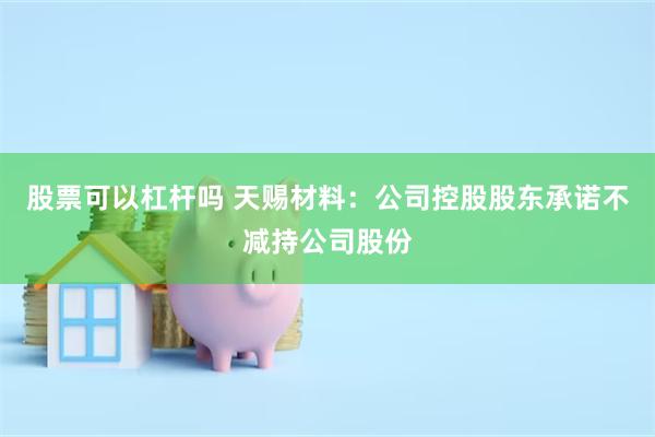 股票可以杠杆吗 天赐材料:公司控股股东承诺不减持公司股份